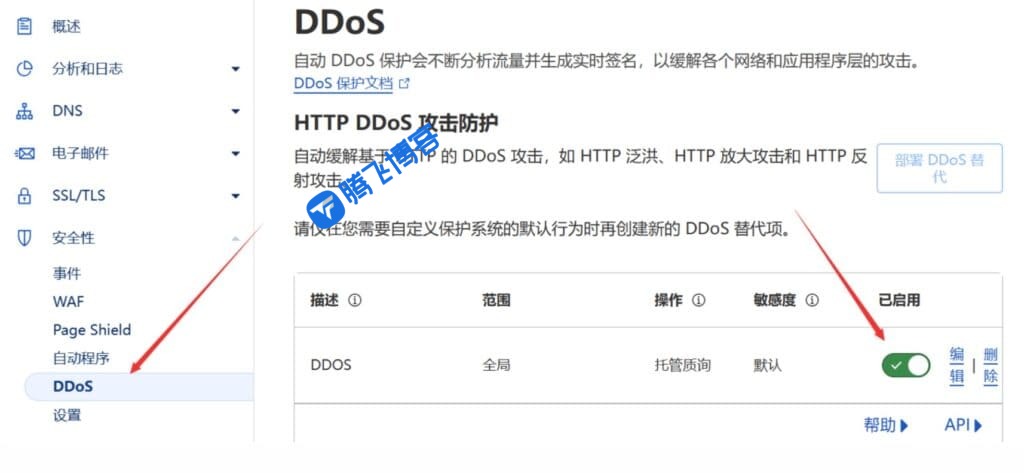 Cloudflare免费防护配置教程 - 腾飞博客